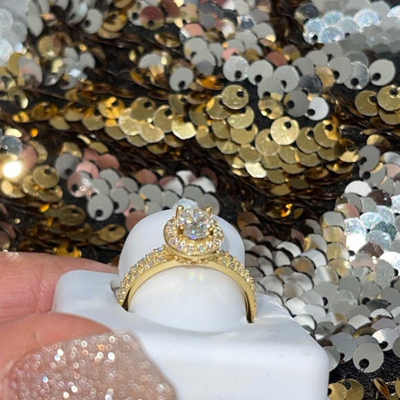 14k solid gold engagement bridal ring promise ring 100% passes diamond testers - Picture 7 of 9